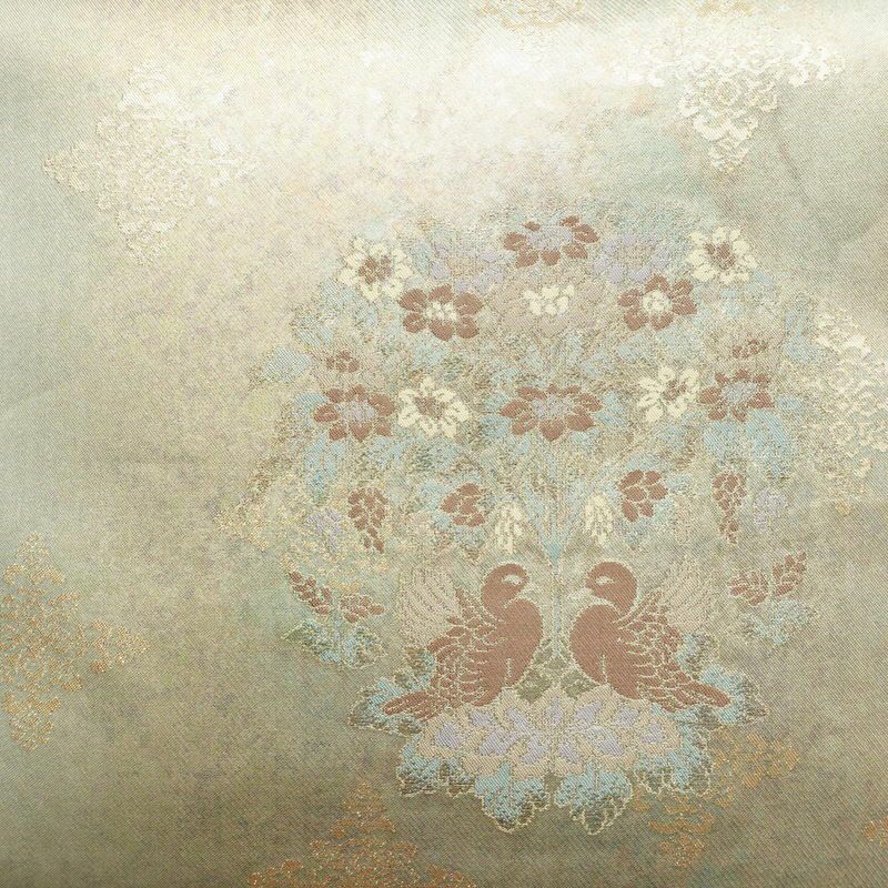 名古屋帯 太鼓柄 正絹 人物・動物柄 名古屋仕立て 箔 金糸 金・銀_画像2