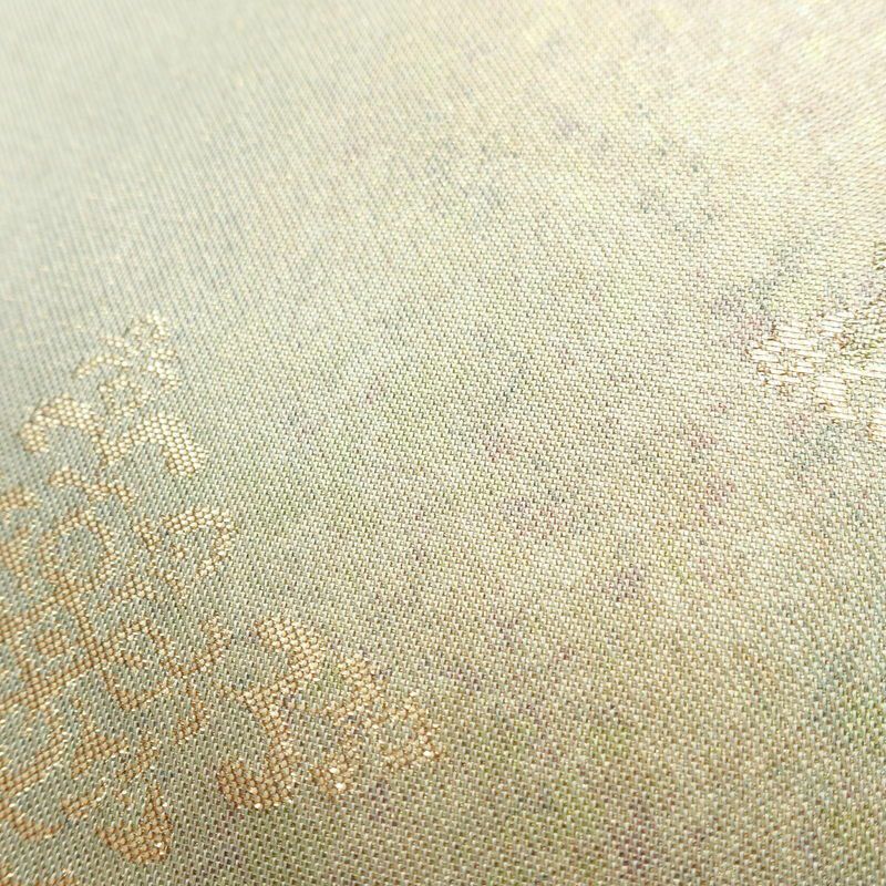 名古屋帯 太鼓柄 正絹 人物・動物柄 名古屋仕立て 箔 金糸 金・銀_画像7