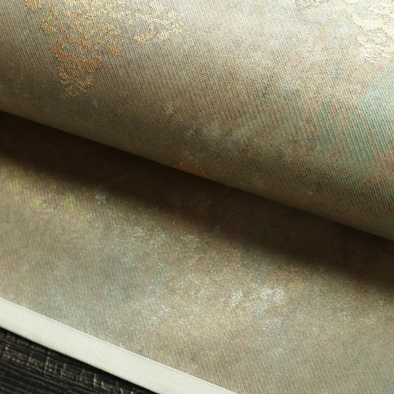 名古屋帯 太鼓柄 正絹 人物・動物柄 名古屋仕立て 箔 金糸 金・銀_画像8