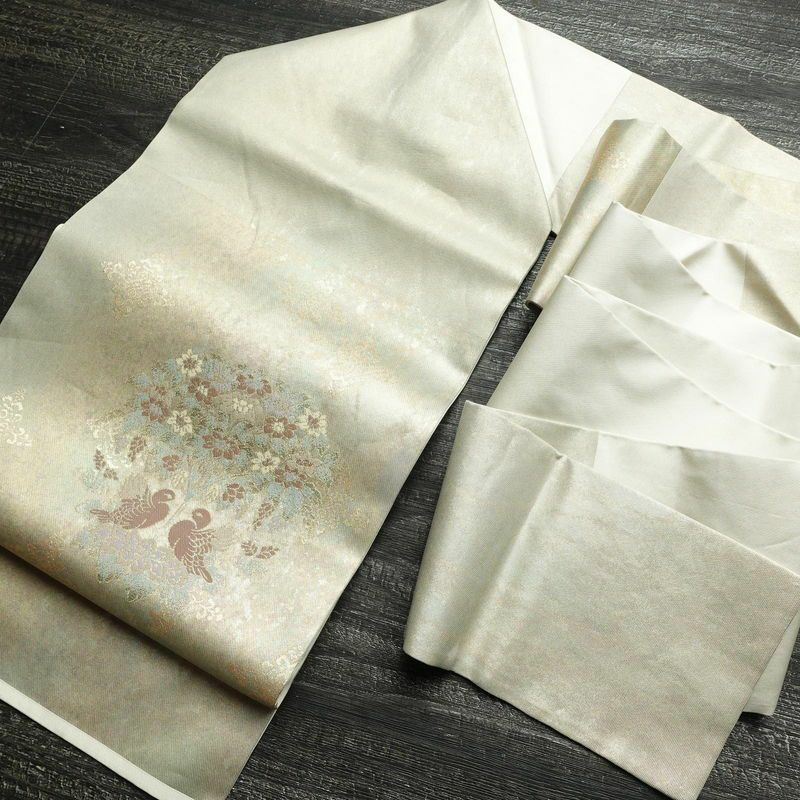 名古屋帯 太鼓柄 正絹 人物・動物柄 名古屋仕立て 箔 金糸 金・銀_画像17