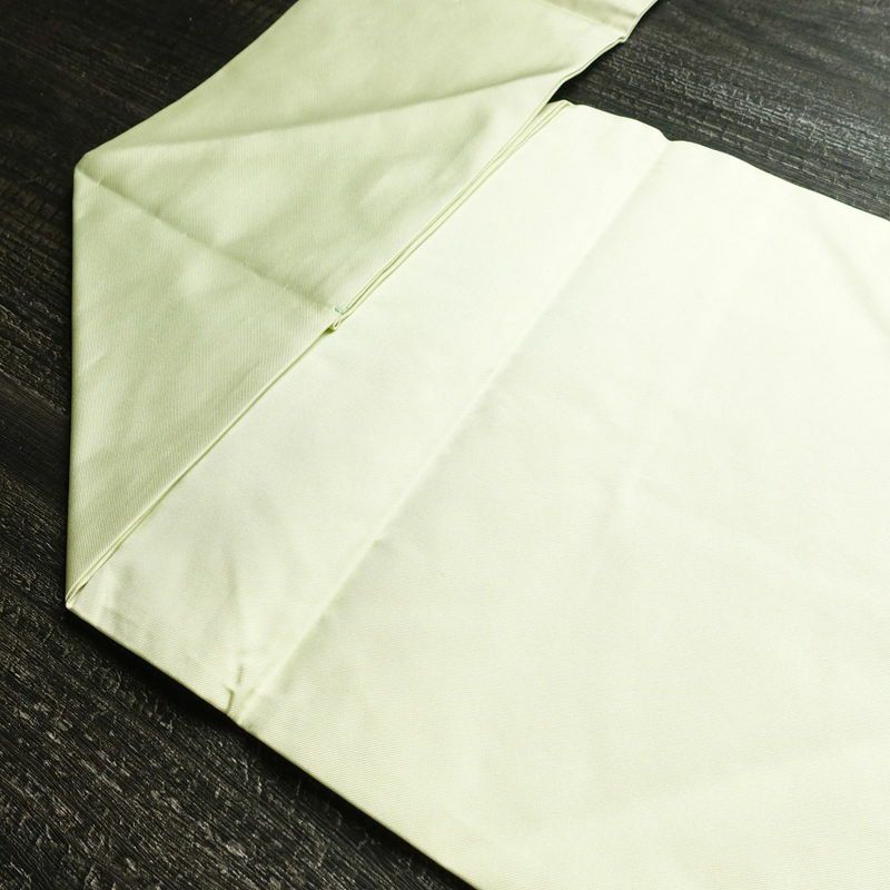 名古屋帯 太鼓柄 良品 しつけ糸付き 正絹 古典柄 名古屋仕立て 銀糸 帯 緑・うぐいす色_画像19