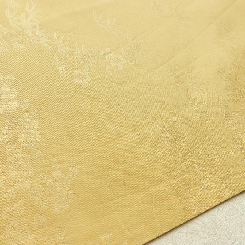 袋帯 六通柄 西陣織 証紙あり フォーマル用 正絹 古典柄 帯 茶屋ケ辻 黄・黄土色_画像15