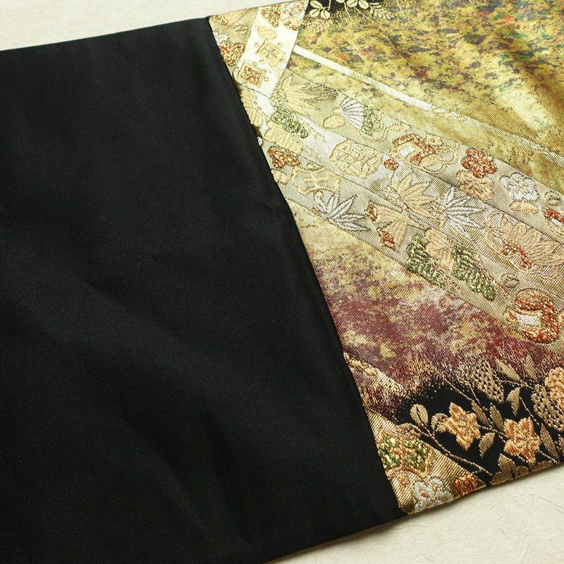 袋帯 六通柄 フォーマル用 正絹 古典柄 箔 帯 金・銀_画像17