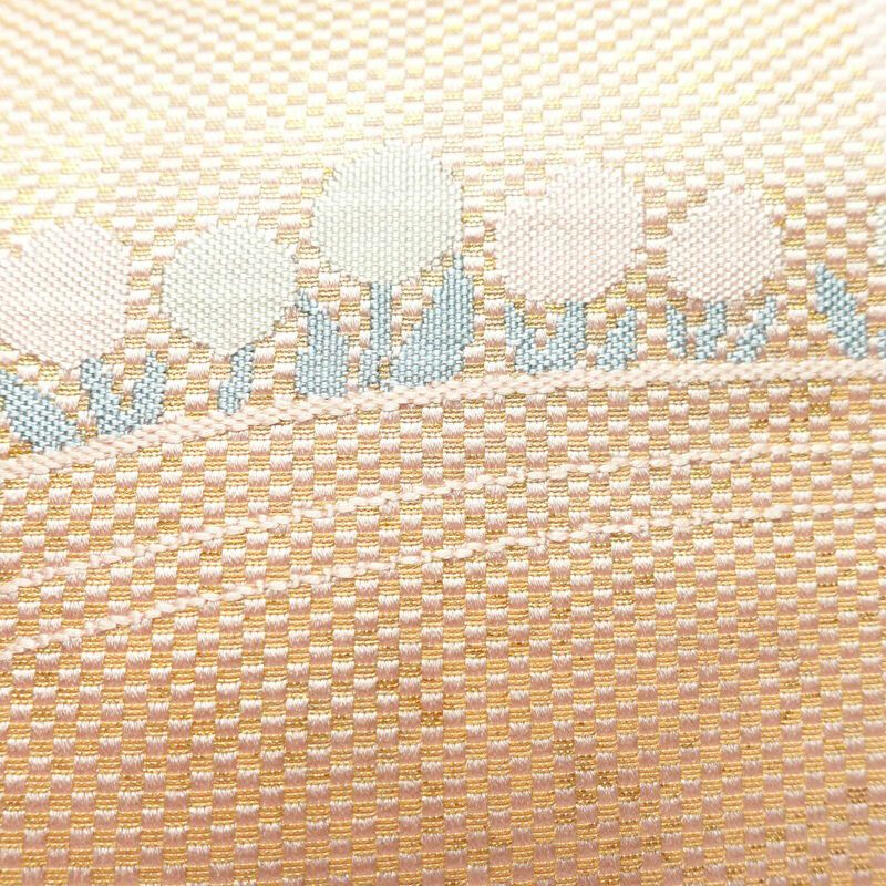 袋帯 大内つづれ 六通柄 良品 フォーマル用 正絹 花柄 金糸 ピンク_画像4