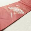 名古屋帯 太鼓柄 良品 ポリエステル 古典柄 名古屋仕立て 金糸 帯 扇子 ピンク_画像11