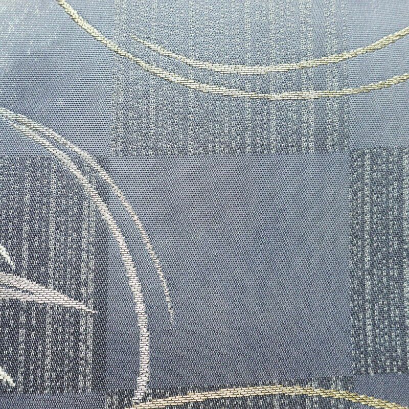 袋帯 六通柄 美品 フォーマル用 正絹 木の葉・植物柄 箔 金糸 銀糸 帯 紫・藤色_画像4