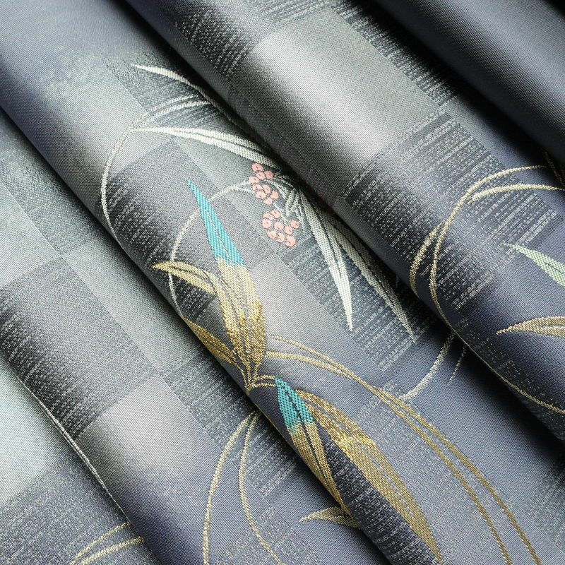 袋帯 六通柄 美品 フォーマル用 正絹 木の葉・植物柄 箔 金糸 銀糸 帯 紫・藤色_画像19