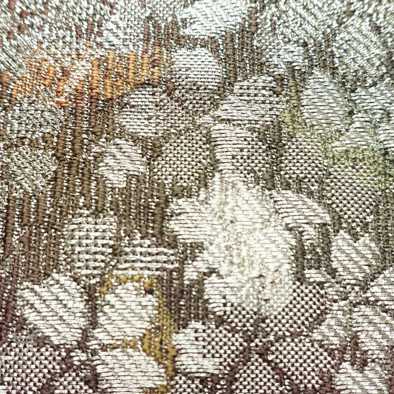袋帯 全通柄 美品 フォーマル用 正絹 花柄 銀糸 多色使い_画像4