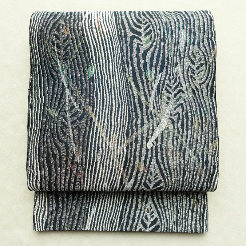 袋帯 全通柄 美品 フォーマル用 正絹 花柄 銀糸 多色使い_画像10