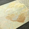 袋帯 松皮取唐織 草木染 六通柄 フォーマル用 正絹 蝶 松 古典柄 金糸 帯 緑・うぐいす色_画像13