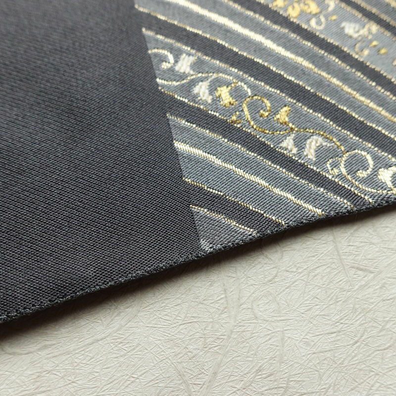 袋帯 湖東焼燭台文 六通柄 良品 フォーマル用 正絹 古典柄 金糸 帯 グレー_画像16