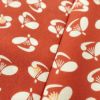 小紋 良品 縮緬 総柄 ポリエステル 花柄 袷仕立て 身丈164cm 裄丈64.5cm 着物 赤・朱_画像8