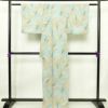 小紋 ポリエステル 木の葉・植物柄 袷仕立て 身丈164cm 裄丈66cm 着物 青・紺_画像2