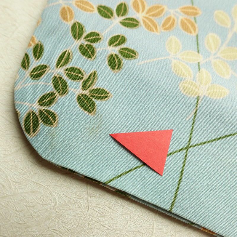 小紋 ポリエステル 木の葉・植物柄 袷仕立て 身丈164cm 裄丈66cm 着物 青・紺_画像12