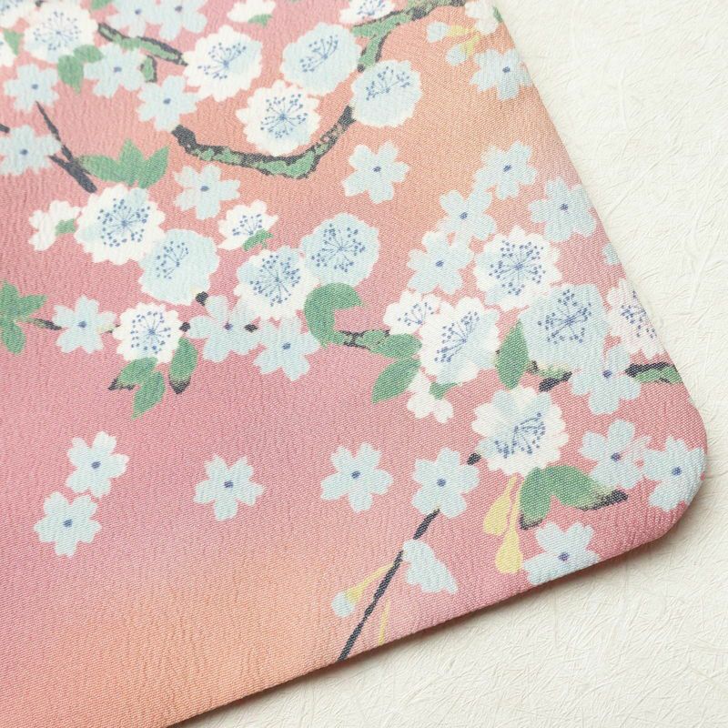 小紋 良品 ポリエステル 花柄 袷仕立て 身丈164.5cm 裄丈67.5cm 着物 ピンク_画像14