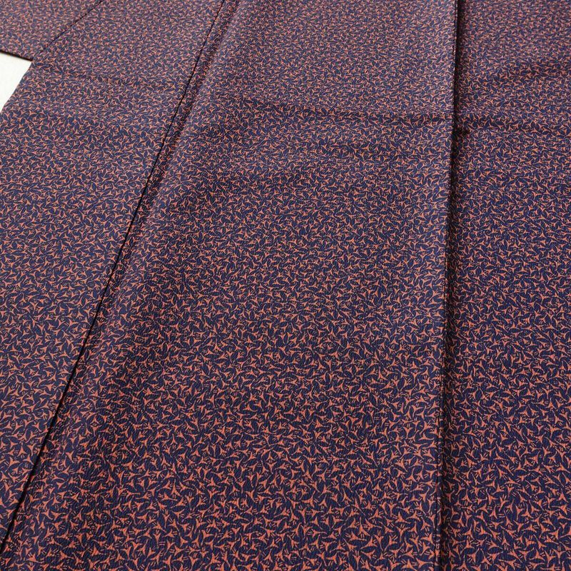 小紋 良品 総柄 ポリエステル 幾何学柄・抽象柄 袷仕立て 身丈154cm 裄丈63.5cm 着物 青・紺_画像5