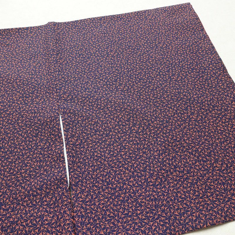 小紋 良品 総柄 ポリエステル 幾何学柄・抽象柄 袷仕立て 身丈154cm 裄丈63.5cm 着物 青・紺_画像12