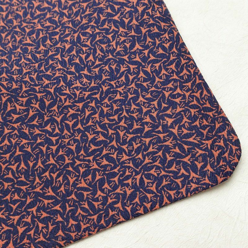 小紋 良品 総柄 ポリエステル 幾何学柄・抽象柄 袷仕立て 身丈154cm 裄丈63.5cm 着物 青・紺_画像14