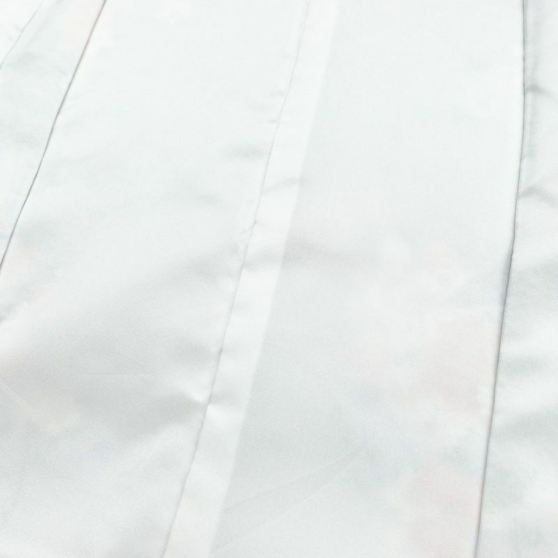 小紋 ポリエステル 花柄 袷仕立て 身丈159cm 裄丈65cm 着物 孔雀 グレー_画像18