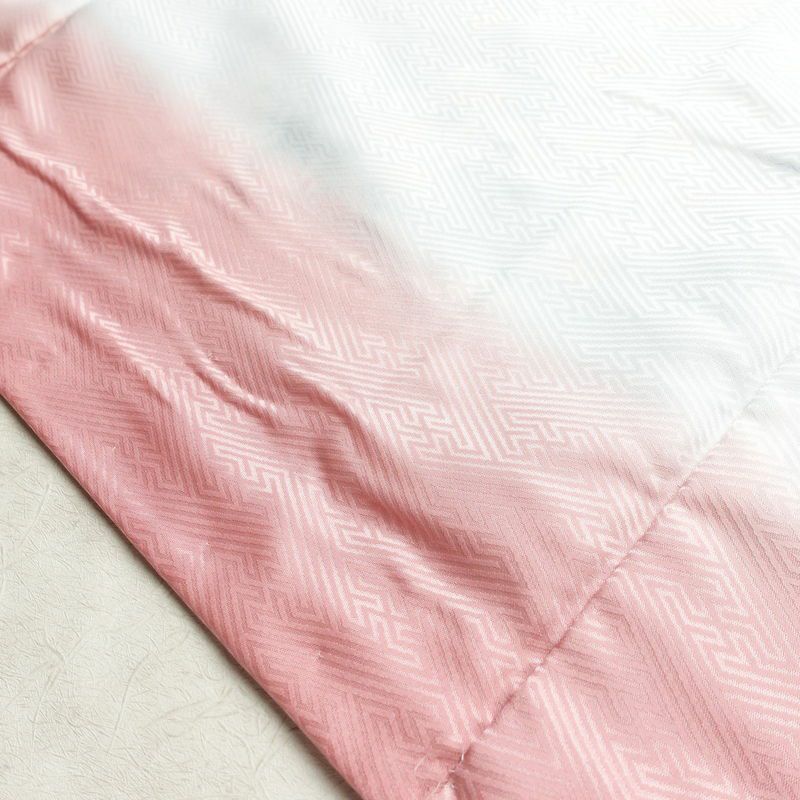 小紋 ポリエステル 花柄 袷仕立て 身丈159cm 裄丈65cm 着物 孔雀 グレー_画像20