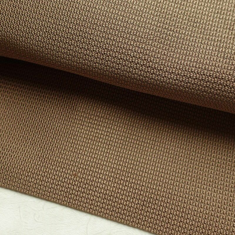 名古屋帯 太鼓柄 正絹 木の葉・植物柄 松葉仕立て 帯 茶_画像8