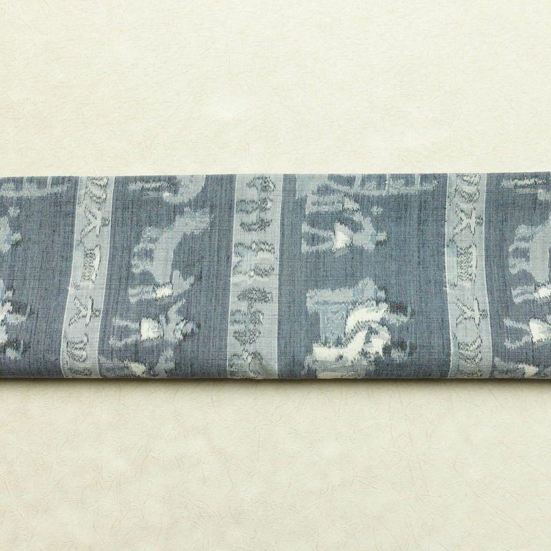 袋帯 六通柄 良品 一般用 正絹 人物・動物柄 帯 青・紺_画像13