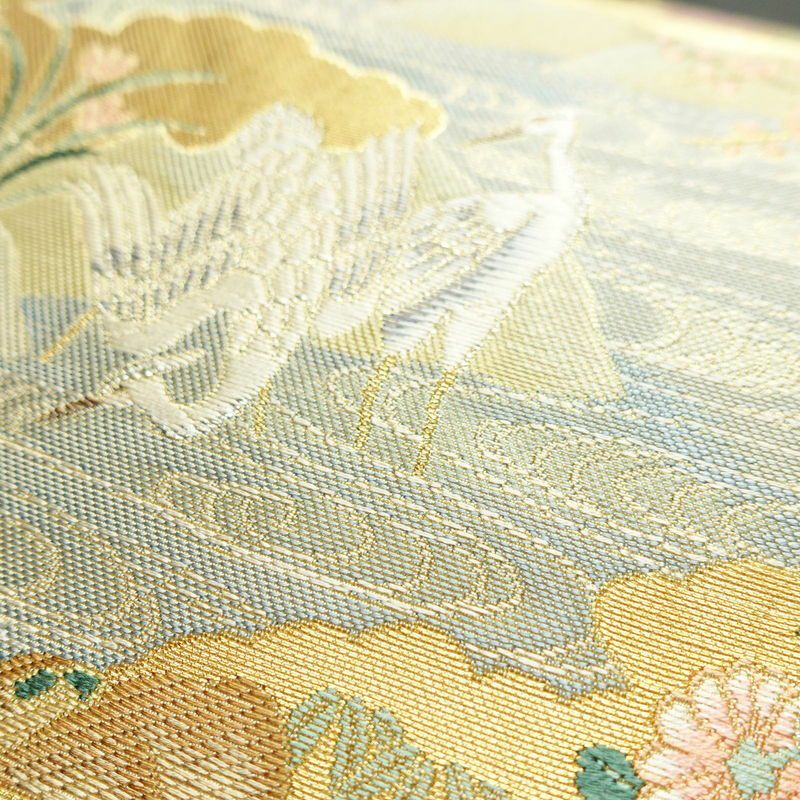 袋帯 琳派巻絵文 六通柄 美品 フォーマル用 正絹 古典柄 箔 金通し 金糸 帯 金・銀_画像5