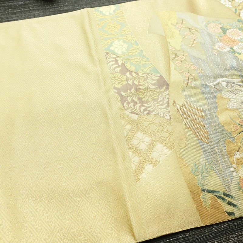 袋帯 琳派巻絵文 六通柄 美品 フォーマル用 正絹 古典柄 箔 金通し 金糸 帯 金・銀_画像16