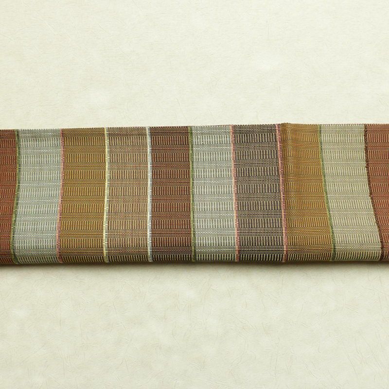 袋帯 六通柄 良品 フォーマル用 正絹 その他の柄 箔 金糸 帯 茶_画像16