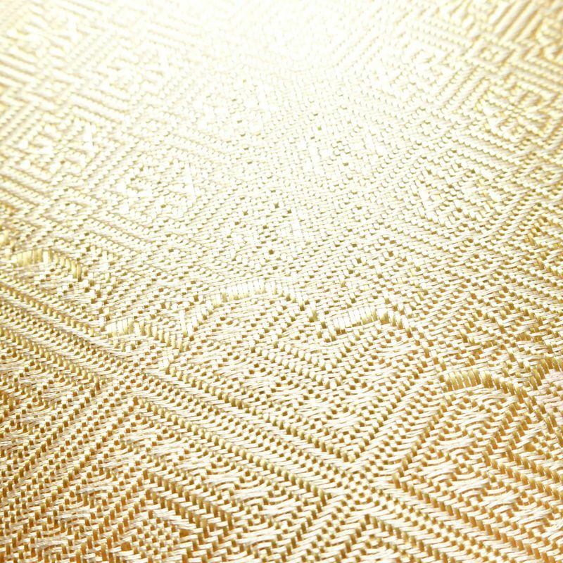 袋帯 佐賀錦 全通柄 フォーマル用 正絹 雲柄 箔 金糸 帯 ピンク_画像4