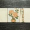 名古屋帯 太鼓柄 美品 正絹 花柄 名古屋仕立て 金通し 帯 クリーム_画像15