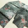 名古屋帯 琳派草花文 六通柄 良品 正絹 花柄 名古屋仕立て 箔 帯 緑・うぐいす色_画像17