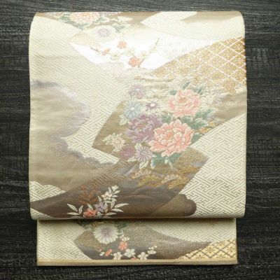 袋帯 六通柄 フォーマル用 正絹 古典柄 箔 金糸 帯 金・銀 | 六通柄