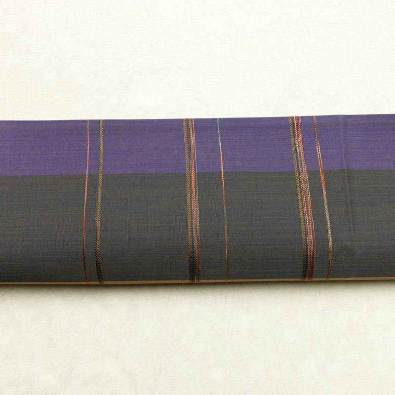 袋帯 六通柄 美品 一般用 正絹 縞柄・線柄 帯 多色使い_画像13