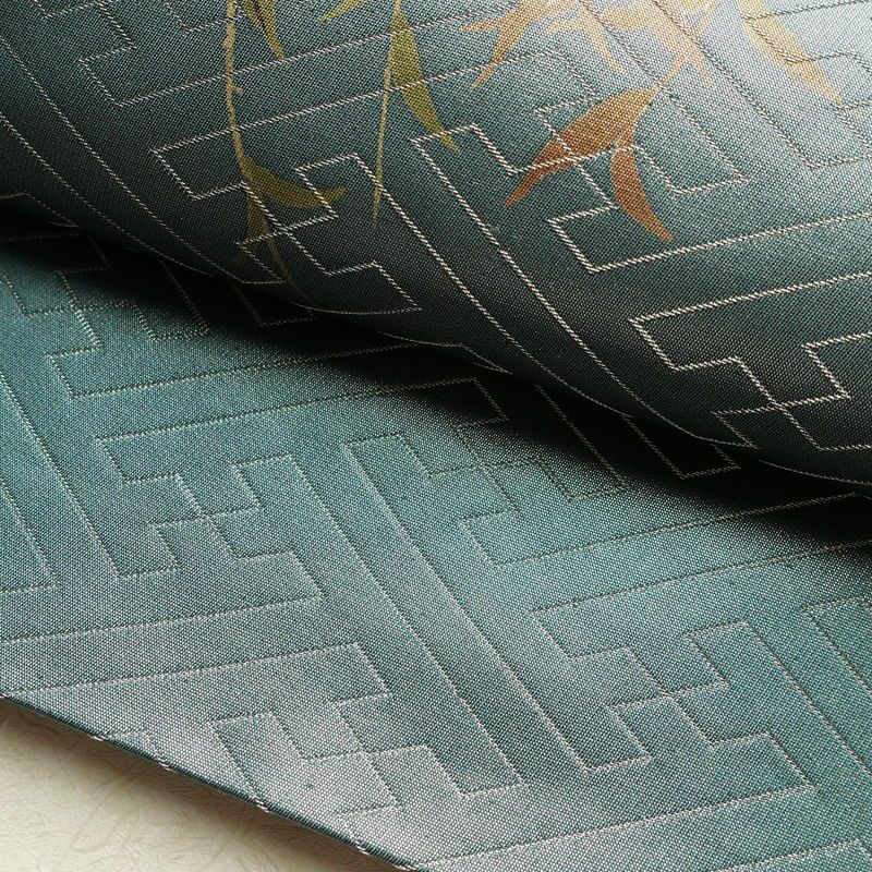 袋帯 二代目清次郎 太鼓柄 落款入り フォーマル用 正絹 花柄 箔 帯 多色使い_画像8