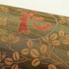 袋帯 花鳥風月 六通柄 美品 一般用 正絹 木の葉・植物柄 帯 緑・うぐいす色_画像4