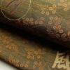 袋帯 花鳥風月 六通柄 美品 一般用 正絹 木の葉・植物柄 帯 緑・うぐいす色_画像7