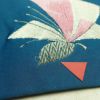 名古屋帯 太鼓柄 混紡 蝶・昆虫柄 名古屋仕立て 金糸 帯 青・紺_画像15