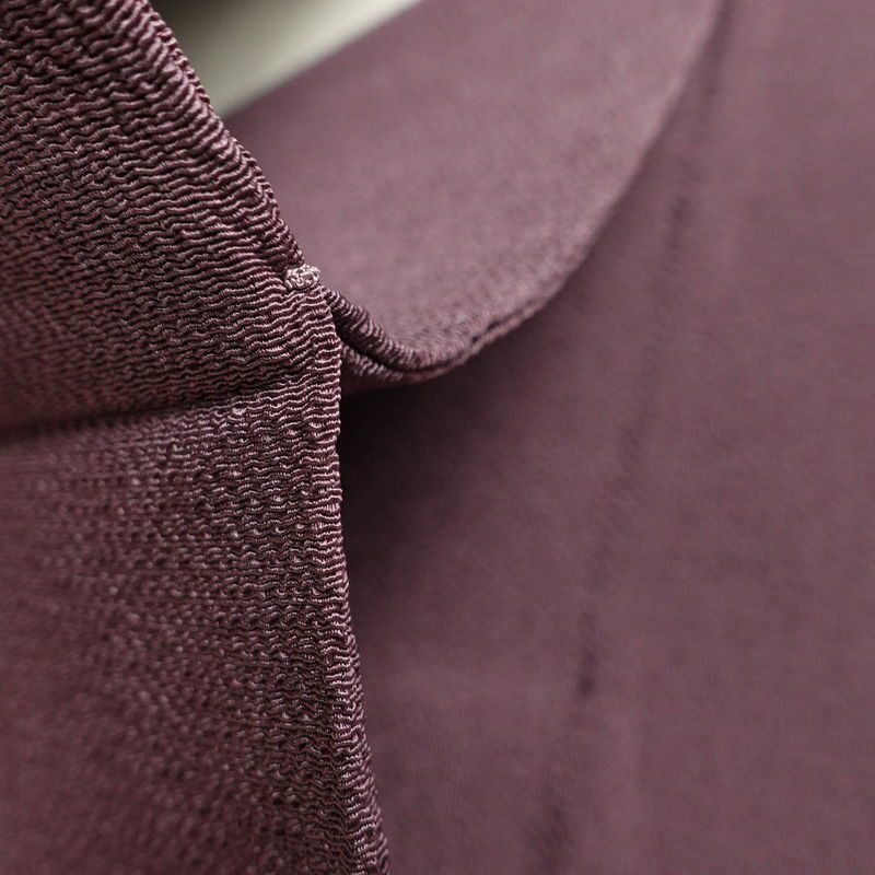 名古屋帯 太鼓柄 良品 縮緬 正絹 幾何学柄・抽象柄 名古屋仕立て 帯 紫・藤色_画像19