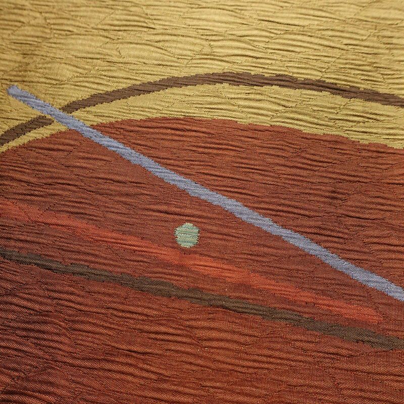 袋帯 太鼓柄 一般用 正絹 幾何学柄・抽象柄 帯 多色使い_画像3