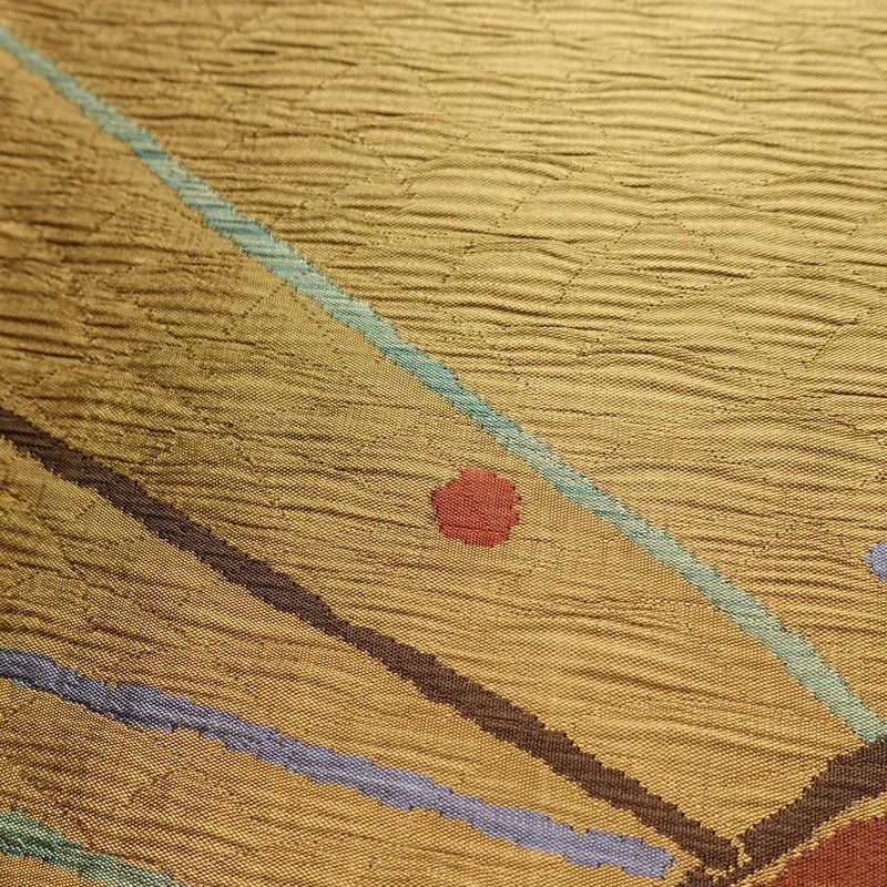 袋帯 太鼓柄 一般用 正絹 幾何学柄・抽象柄 帯 多色使い_画像5