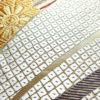 袋帯 六通柄 振袖用 正絹 花柄 箔 金糸 帯 紫・藤色_画像4