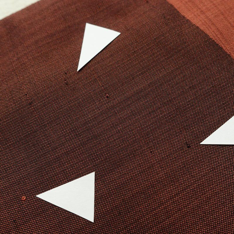 袋帯 太鼓柄 一般用 正絹 人物・動物柄 帯 小豆・エンジ_画像12