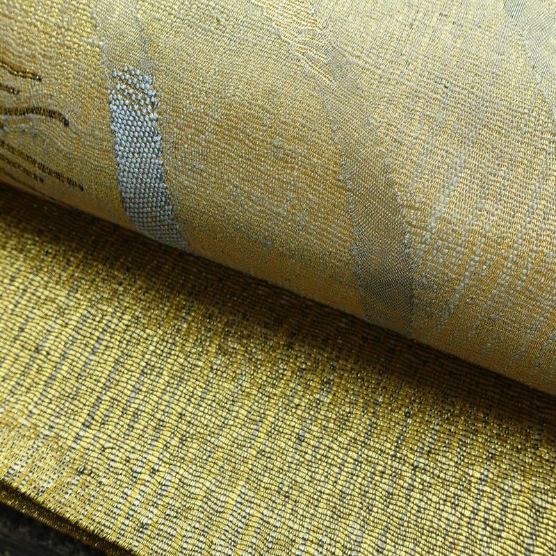 袋帯 太鼓柄 良品 フォーマル用 正絹 幾何学柄・抽象柄 金糸 帯 金・銀_画像6