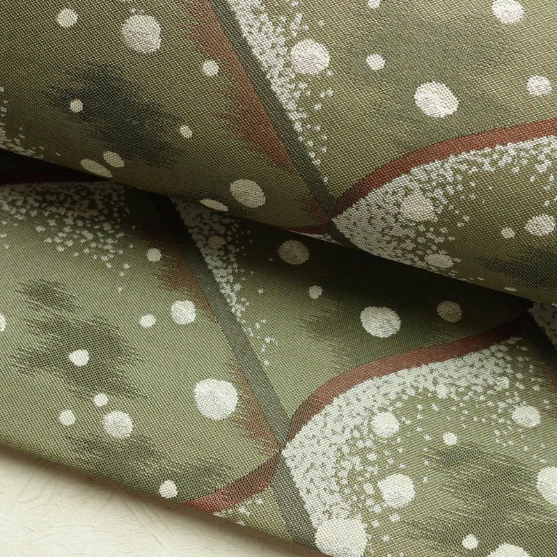 袋帯 六通柄 美品 フォーマル用 正絹 古典柄 銀糸 帯 緑・うぐいす色_画像6