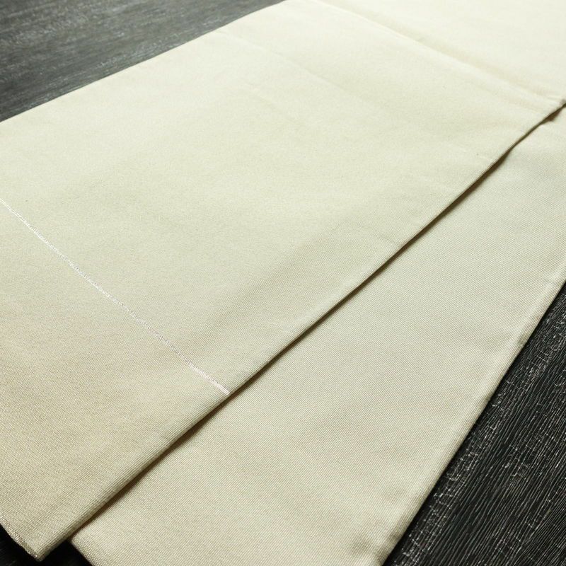 袋帯 太鼓柄 フォーマル用 正絹 人物・動物柄 箔 金糸 銀糸 帯 銀通し 菖蒲 クリーム_画像8