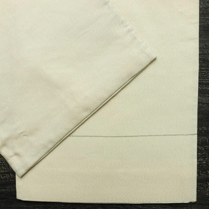 袋帯 太鼓柄 フォーマル用 正絹 人物・動物柄 箔 金糸 銀糸 帯 銀通し 菖蒲 クリーム_画像13