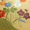 袋帯 六通柄 フォーマル用 正絹 花柄 箔 菊 金糸 帯 黄・黄土色_画像4