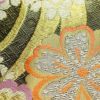 袋帯 六通柄 振袖用 正絹 花柄 桜 箔 金糸 帯 黒_画像4