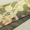 袋帯 六通柄 振袖用 正絹 花柄 桜 箔 金糸 帯 黒_画像11